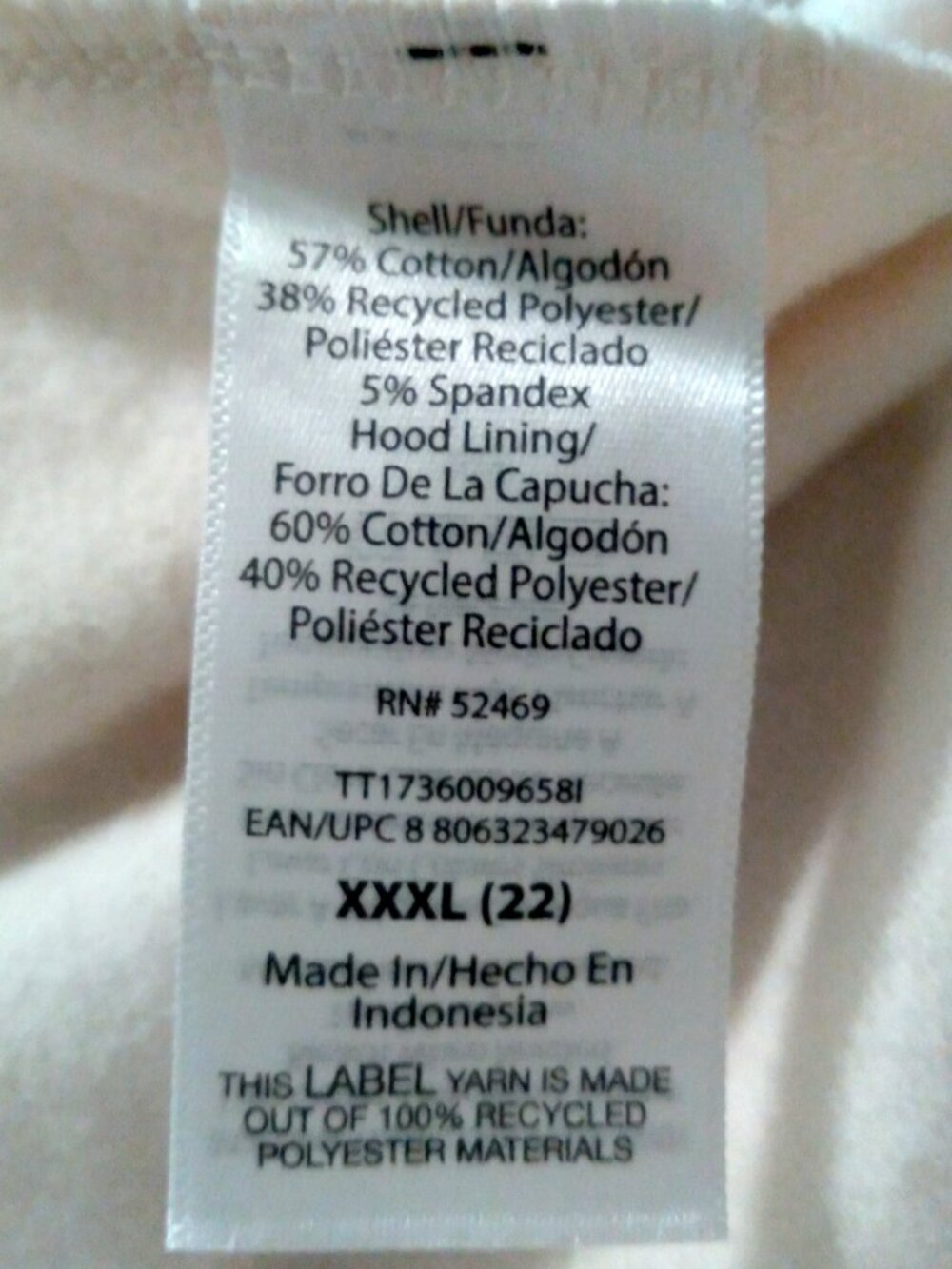 NWT Time & Tru Full-Zip Fleece Jacket /Hoodie - Picture 5 of 7
